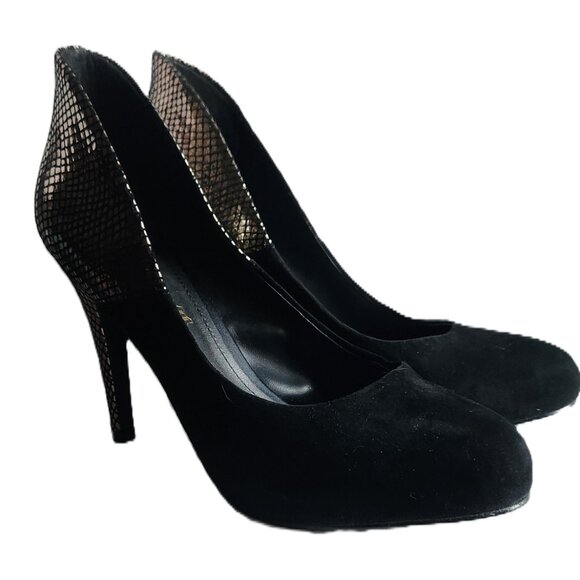 🔥 ALDO black and gold high heel shoes, size 38.5 - Picture 3 of 10